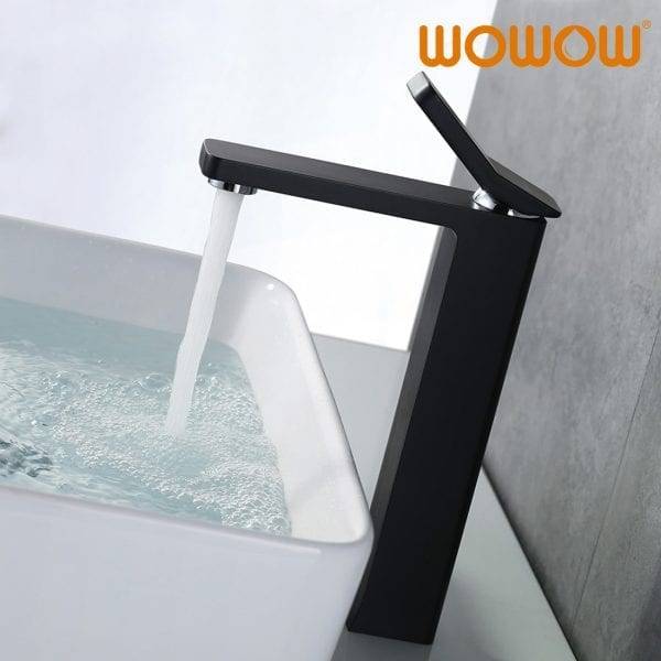 Matt Black Tall Basin Mixer Tap