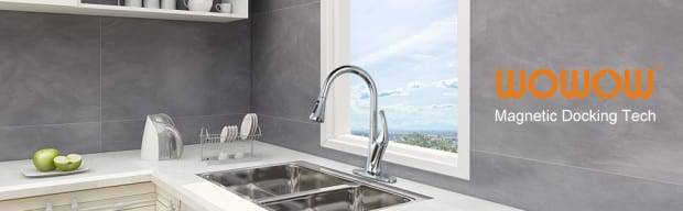 single kitchen faucet with sprayer