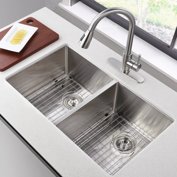 2 1Double Bowl Undermount Kitchen Sink