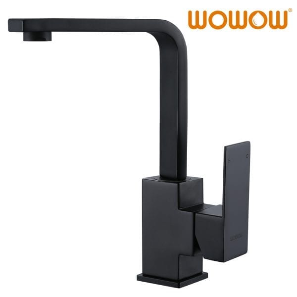 WOWOW Black Square Kitchen Faucets