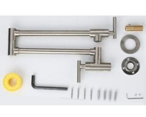 The accessories that make up the faucet The accessories that make up the faucet