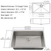 Undermount Kitchen Sink Single Bowl Edelstol 32 Zoll 2