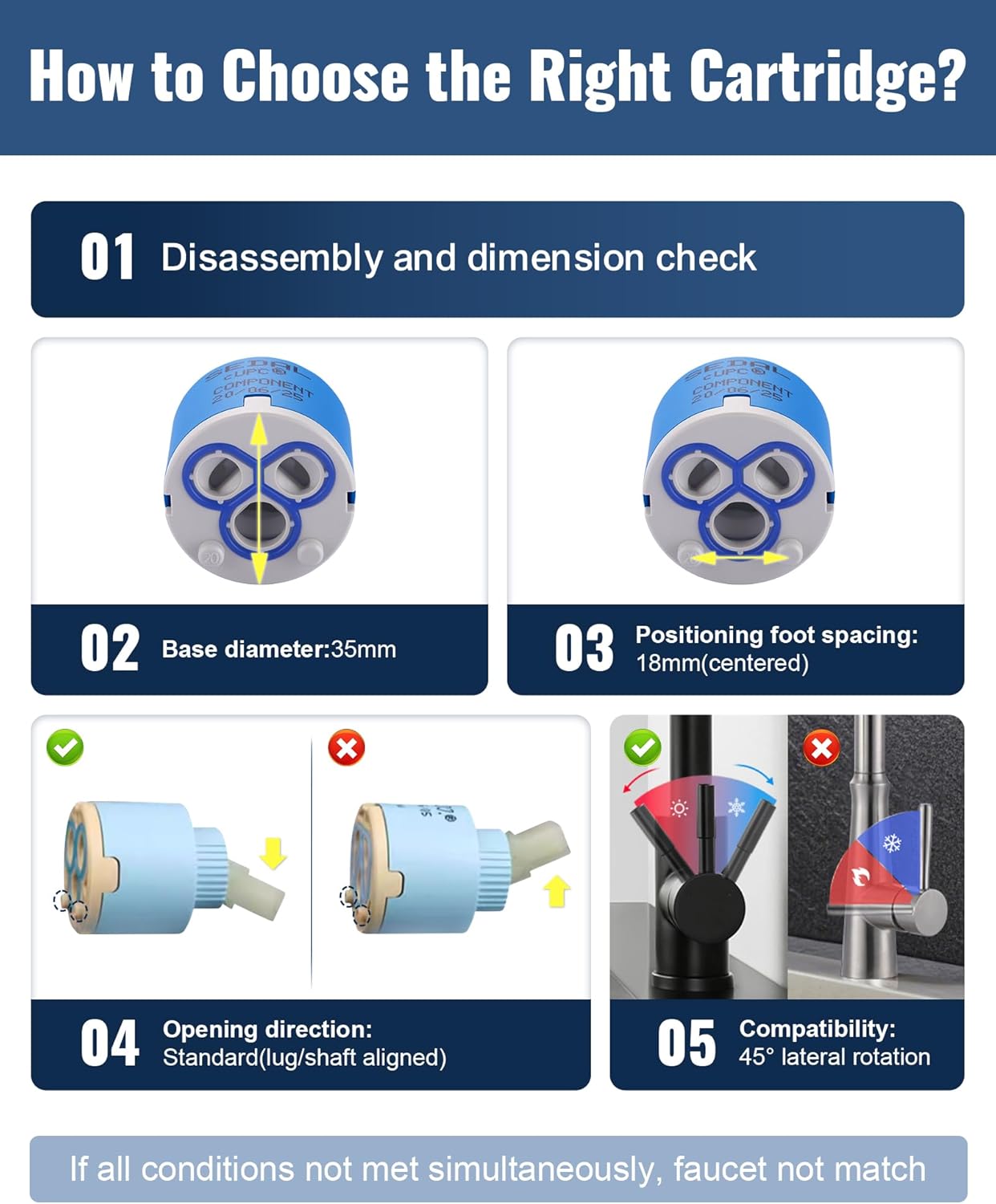 WOWOW Faucet Disc Cartridge Ceramic for Single Handle Kitchen Faucet Replacement Water Mixer Valve 35mm 6 wowow faucet disc cartridge ceramic for single handle kitchen faucet replacement water mixer valve 35mm 2