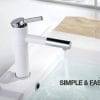 11 4WOWOW White Bathroom Faucet With 360 Degree Rotate 1 1