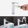 11 4WOWOW White Bathroom Faucet With 360 Degree Rotate 3