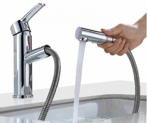 14 WOWOW Pull Out Basin Taps Chrome 3