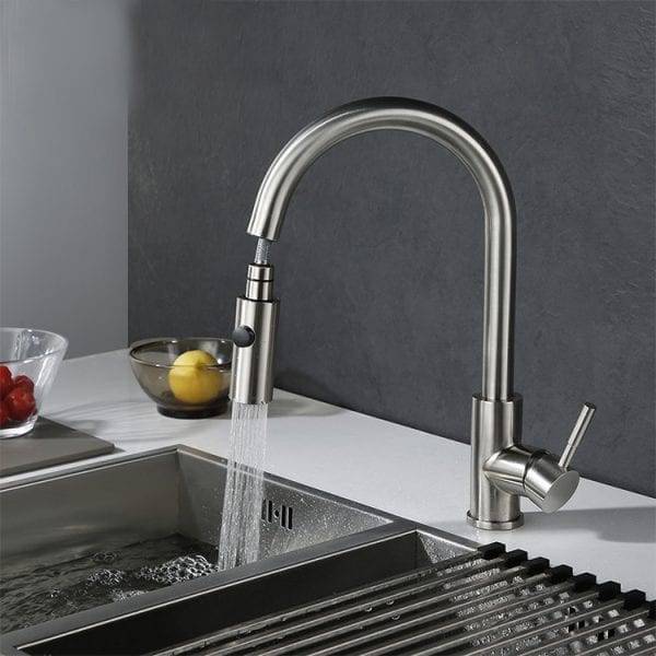 23 Pull Down Kitchen Faucet Brushed Nickel 1