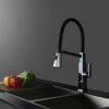 24 Pull Down Rubber Hose Kitchen Faucet Black 9 1