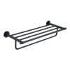 29 2Modern Matte Black Towel Rack With Shelf