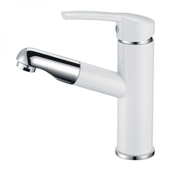 30 Bathroom Faucet Pull Out Sprayer White And Chrome 2