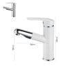 30 Bathroom Faucet Pull Out Sprayer White And Chrome 3