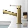 32 1Brass Basin Mixer Taps Gold With Pull Out Sprayer