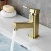 32 3Brass Basin Mixer Taps Gold With Pull Out Sprayer