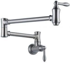 4 Delta Faucet Traditional Wall Mount Pot Filler Faucet