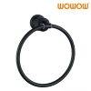 WOWOW Wall Mounted Matte Black Round Towel Ring for Bathroom WOWOW Wall Mounted Matte Black Round Towel Ring for Bathroom