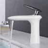 47 Mini Basin Mixer Tap White 1