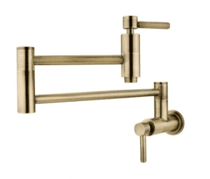 7 Kingston Brass KS8103DL Wall Mount Pot Filler Kitchen Faucet Antique Brass