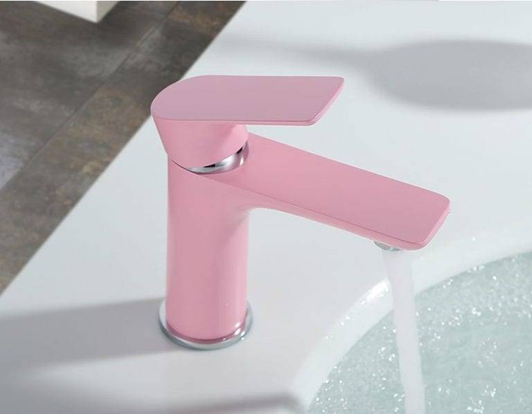 WOWOW Pink Bathroom Sink Faucet
