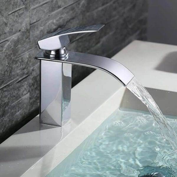Cataracta Single Hole Vas Bathroom Faucet Chrome 2 1