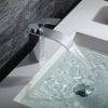 Waterfall Single Hole Vessel Bathroom Faucet Chrome 3
