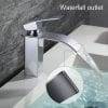 Waterfall Single Hole Vessel Bathroom Faucet Chrome 5