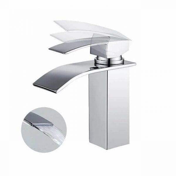 Waterfall Single Hole Vessel Bathroom Faucet Chrome 6