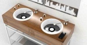 Turntable-Inspired Bathroom Sinks Celebrate Your Vinyl Collection Turntable-Inspired Bathroom Sinks Celebrate Your Vinyl Collection