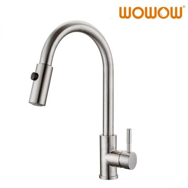 pull down kitchen faucet brushed nickel