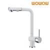 wowow white single lever kitchen faucet pull out spray