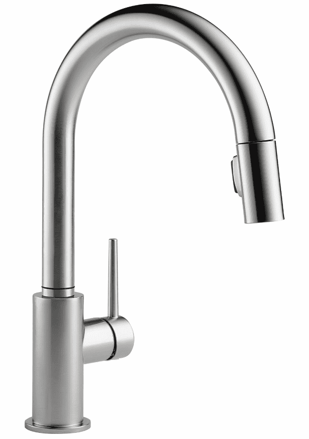 1.3 Delta Faucet Trinsic Single Handle Kitchen Sink Faucet with Pull Down Sprayer and Magnetic Docking Spray Head Arctic Stainless 9159 AR DST