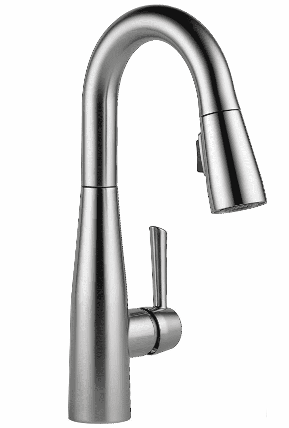 1.5 Delta Faucet Essa Single Handle Bar Prep Kitchen Sink Faucet with Pull Down Sprayer and Magnetic Docking Spray Head Arctic Stainless 9913 AR DST