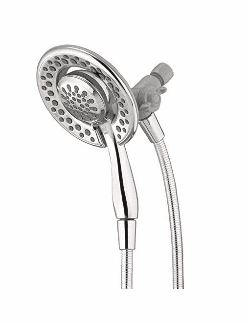 Delta Faucet 4-Spray Touch Clean In2ition 2-in-1 Dual Hand Held Shower Head with Hose, Chrome 75486C