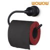 toilet paper holder wall mounted black