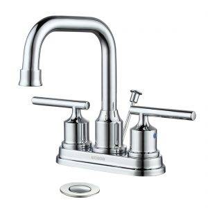 13 2321400C 0 0 WOWOW Chrome Bathroom Faucet With Drain Assembly 1