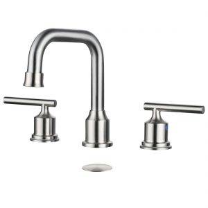 15 2320300 WOWOW 8 Inch Widespread Bathroom Faucet Brushed Nickel