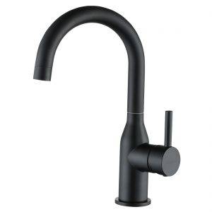 20 2320201B 0 0 WOWOW Bathroom Faucet With Swivel Spout Black