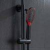 Thermostatic Shower System Rain Shower Head With Handheld Sets Black And Red 1