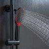 Termosztatikus zuhanyrendszer Esőzuhanyfej fekete és piros kézi készletekkel 5