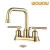 wowow brushed gold bathroom faucet 4 inch bathroom sink faucet