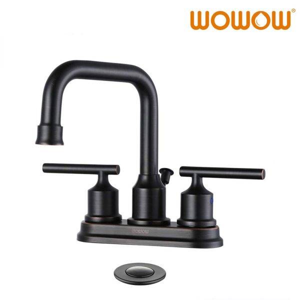 wowow rubinetto del bagno in bronzo lucidato a olio per rubinetto del lavandino del bagno 3 fori