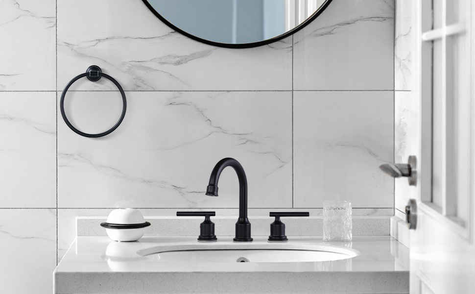 widespread bathroom sink faucet