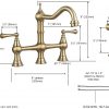 wowow bridge kitchen faucet brass with side sprayer