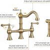 wowow bridge kitchen faucet brass with side sprayer 4