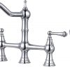 wowow four hole kitchen faucet with sprayer chrome