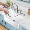 wowow four hole kitchen faucet with sprayer chrome 3