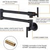 kitchen matte black pot filler wall mount 8