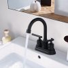 wowow matte black bathroom faucet 4 inch centerset 3
