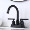 wowow matte black bathroom faucet 4 inch centerset 4