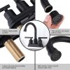 wowow matte black bathroom faucet 4 inch centerset 5