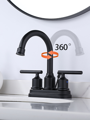 wowow matte black bathroom faucet 4 inch centerset 8